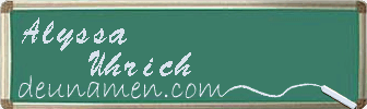 Alyssa Uhrich Visitenkarte